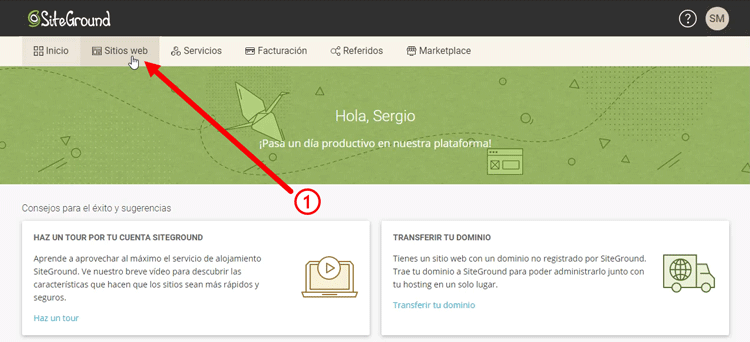 Instalando WordPress en SiteGround