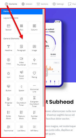 OptimizePress 3 Elementos