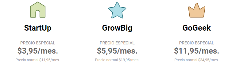 Planes de hosting compartido para WordPress de SiteGround